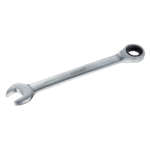 Ключ Sigma ріжково-накидний з тріскачкою 19мм CrV satine (6022191)