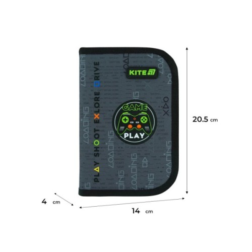 Пенал Kite Good Game 622, без наповнення, 1 відділення, 2 відвороти (K26-622-2)