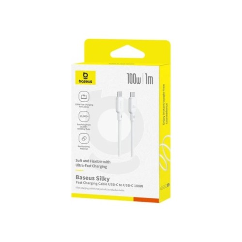 Дата кабель USB-C to USB-C 1.0m 100W white Baseus (P10377704213-00)