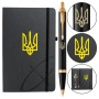Ручка кулькова Parker IM 17 UKRAINE Black GT BP Тризуб + блокнот Parker + подар.упаковка GIFT24 (22032b24_T001y)