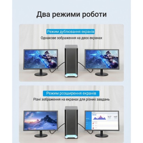 Кабель мультимедійний VGA M to VGA M 1.0m black Vention (LAJWF)