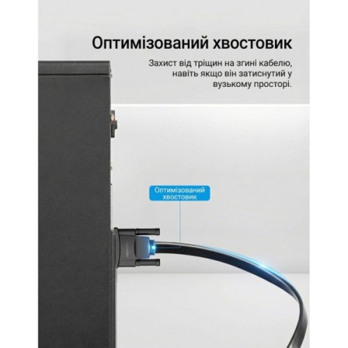 Кабель мультимедійний VGA M to VGA M 1.0m black Vention (LAJWF)