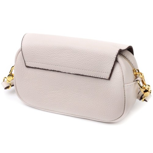 Сумка Vintage Жіноча з клапаном з натуральної шкіри Біла (22431)