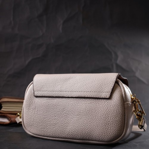 Сумка Vintage Жіноча з клапаном з натуральної шкіри Біла (22431)