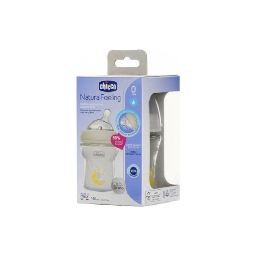 Пляшечка для годування Chicco Natural Feeling силікон. повільний потік 150 мл (81211.30)