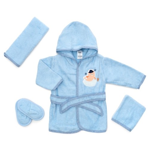 Халат дитячий Bimini махровий (66189-86-blue)