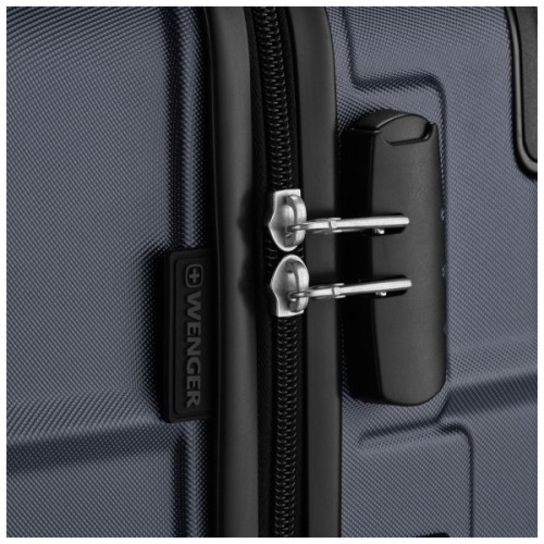 Валіза Wenger Amplar, велика, пластик, 4 колеса, синя (653141)