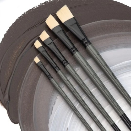 Пензлик для малювання Rosa Синтетика кутова, TERRA 1608A, №8 (4823098533825)