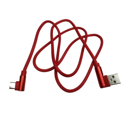 Дата кабель USB 2.0 AM to USB-C 1.0m 2.4A 90° corner red XoKo (XK-CTC-001-RD)