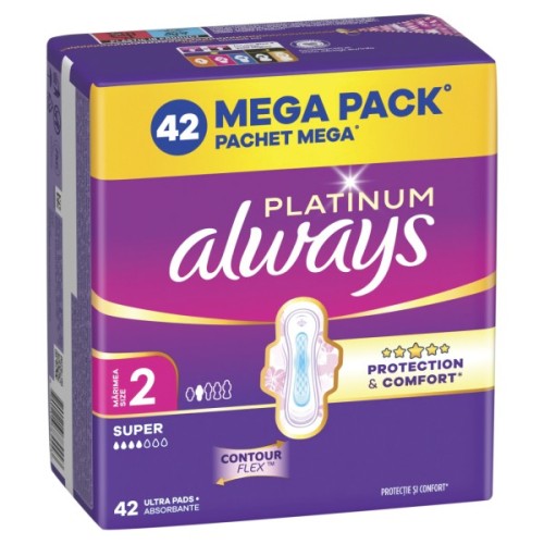 Гігієнічні прокладки Always Platinum Super Розмір 2 42 шт. (8700216784443)