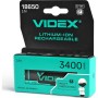 Акумулятор 18650 3400mAh Li-Ion, protect, color box/1шт Videx (18650-P/3400/1CB)