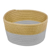 Кошик для зберігання Ardesto Vigor Плетений Бавовняний шпагат Коричневий / сірий 3.5 л (ARHC2504BG)