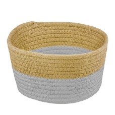 Кошик для зберігання Ardesto Vigor Плетений Бавовняний шпагат Коричневий / сірий 3.5 л (ARHC2504BG)