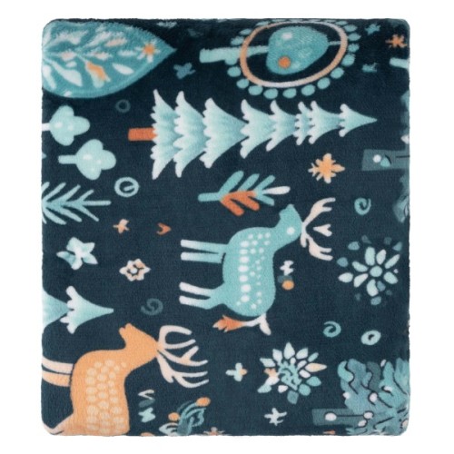 Плед Ardesto Christmas Flannel 160х200см, 100% поліестер, олені, зелений (ART0127PB)
