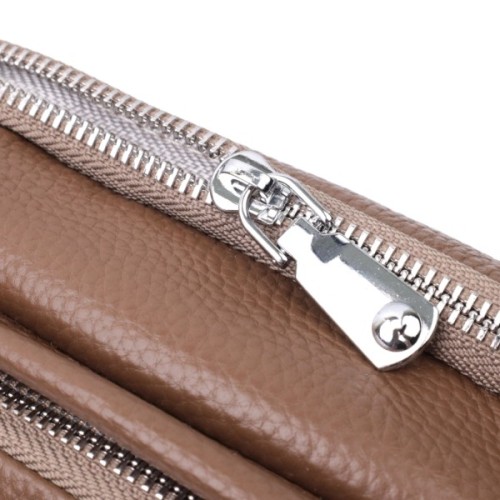 Сумка Vintage З двома відділеннями з натуральної шкіри Коричнева (22596)