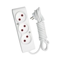 Мережевий подовжувач TECCO 2м 3 поста white (8681277841866)