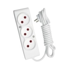 Мережевий подовжувач TECCO 2м 3 поста white (8681277841866)