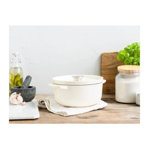 Каструля KitchenAid чавунна з кришкою 3,3 л Мигдалевий крем (CC006056-001)