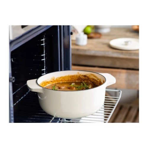 Каструля KitchenAid чавунна з кришкою 3,3 л Мигдалевий крем (CC006056-001)