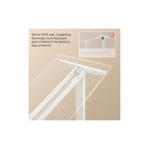 Комп'ютерний стіл Sihoo D03 White (D03-106/D03-107)