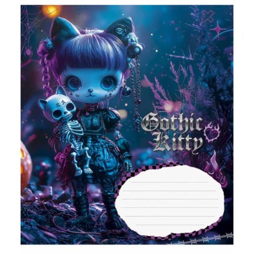 Зошит Школярик Gothic cats 12 аркушів лінія (012-3531L)
