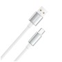 Дата кабель USB 2.0 AM to USB-C 2.0m 3A zinc alloy braided white ColorWay (CW-CBUC099-WT)