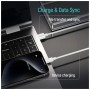 Дата кабель USB 2.0 AM to USB-C 2.0m 3A zinc alloy braided white ColorWay (CW-CBUC099-WT)