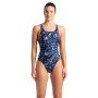Купальник Arena Rockin Swimsuit Swim Tech Mult 008159-889 чорний, синій, фіолетовий 38 (3468337406518)