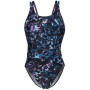 Купальник Arena Rockin Swimsuit Swim Tech Mult 008159-889 чорний, синій, фіолетовий 38 (3468337406518)