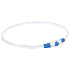 Нашийник для тварин Trixie Flash Light Ring USB мигаючий силіконовий синій S–M 40 см/8 мм (4047974126646)