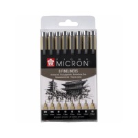 Лайнер Sakura Набір Pigma Micron 8 шт, Чорний (8712079459536)