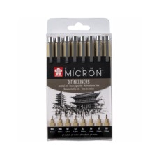 Лайнер Sakura Набір Pigma Micron 8 шт, Чорний (8712079459536)
