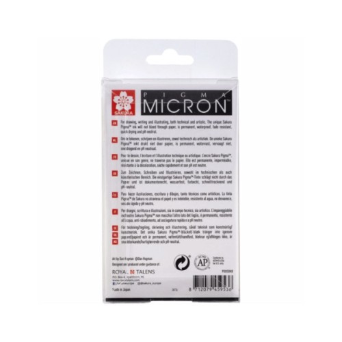 Лайнер Sakura Набір Pigma Micron 8 шт, Чорний (8712079459536)