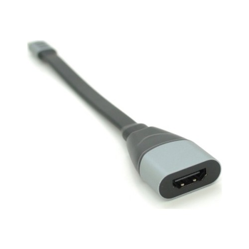 Перехідник USB-C to HDMI F 0.18m black-gray Voltronic (Type-C(M)/HDMI(F)flat18cm)