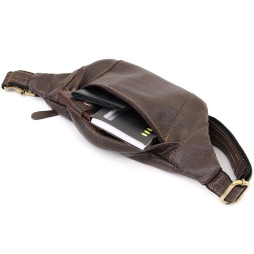 Сумка Shvigel З натуральної шкіри Коричнева (23128)