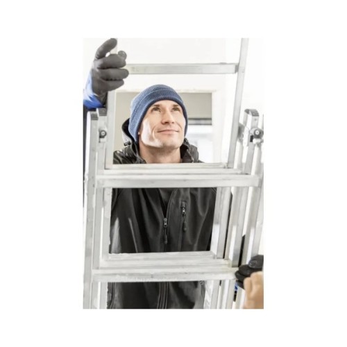 Куртка робоча Hoegert DITTER HT5K260-L з капюшоном SoftShell 96% поліестер/4% еластан чорна, L (52) (HT5K260-L)