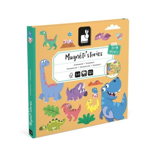 Розвиваюча іграшка Janod Магнітні історії Динозаври 30 елементів (J05450)