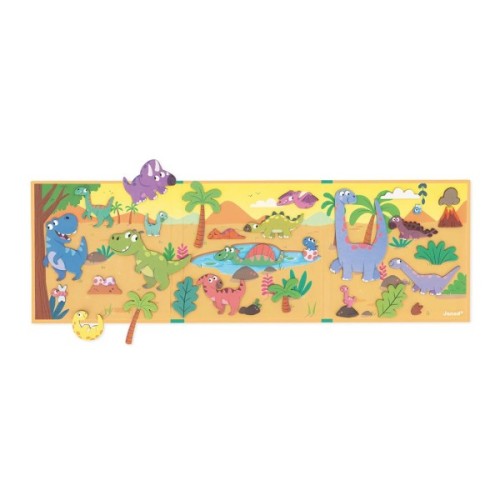 Розвиваюча іграшка Janod Магнітні історії Динозаври 30 елементів (J05450)