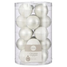 Ялинкова іграшка House Of Seasons Скляні кульки 20 шт D4 см Білі (8718861800142)