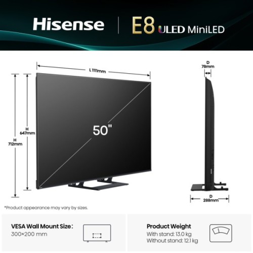 Телевізор Hisense 50E8Q