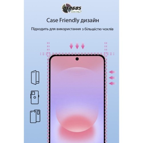 Скло захисне Dengos Samsung Galaxy A37 / A57 / S25 FE Black 2 pcs (DG-TG2P-96)
