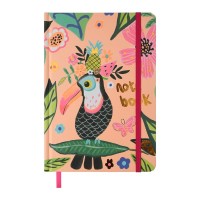 Книга записна ZiBi Animals A5 в клітинку тверда обкладинка на резинці 96 аркушів, персикова (ZB.115104)