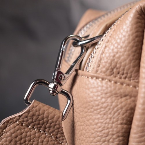 Сумка Vintage Жіноча на два відділення з натуральної шкіри Бежева (22345)