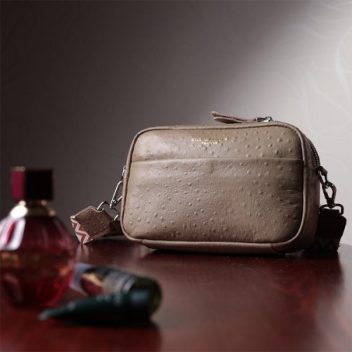 Сумка Vintage З фактурної натуральної шкіри Бежева (22662)