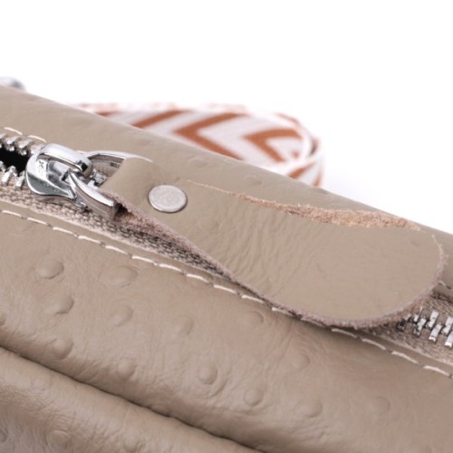 Сумка Vintage З фактурної натуральної шкіри Бежева (22662)