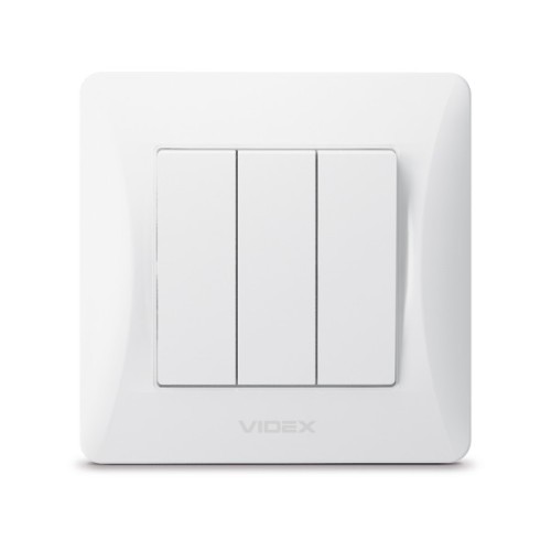 Вимикач Videx BINERA 3кл білий (VF-BNSW3-W)