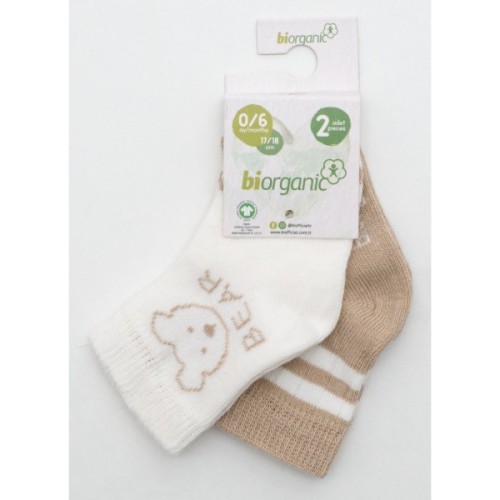 Шкарпетки дитячі Bibaby з ведмедиком (68408-0-6-beige)