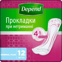 Урологічні прокладки Depend Normal Plus Pad 12 шт. (5029053546162/5029053561585)