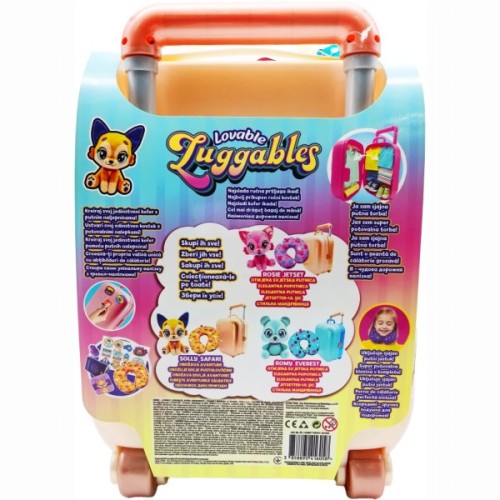 Ігровий набір Lovable Luggables М'яка іграшка Solly з подушкою і валізкою (815887029507)