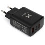 Зарядний пристрій Vinga 2xUSB-C + USB-A Display 45W (VCR45ACCDB)